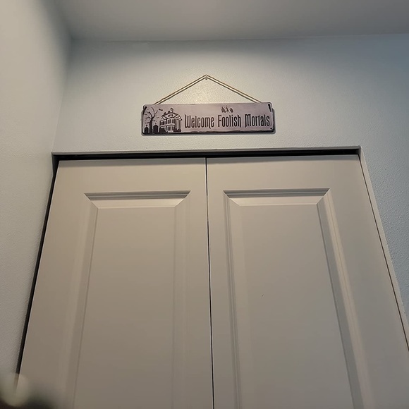 Haunted Mansion “Welcome Foolish Mortals” Wooden Hanging Art Sign Home Decor - Picture 6 of 10